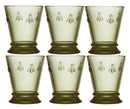 La Rochere - set of 6 Olive Green tumblers